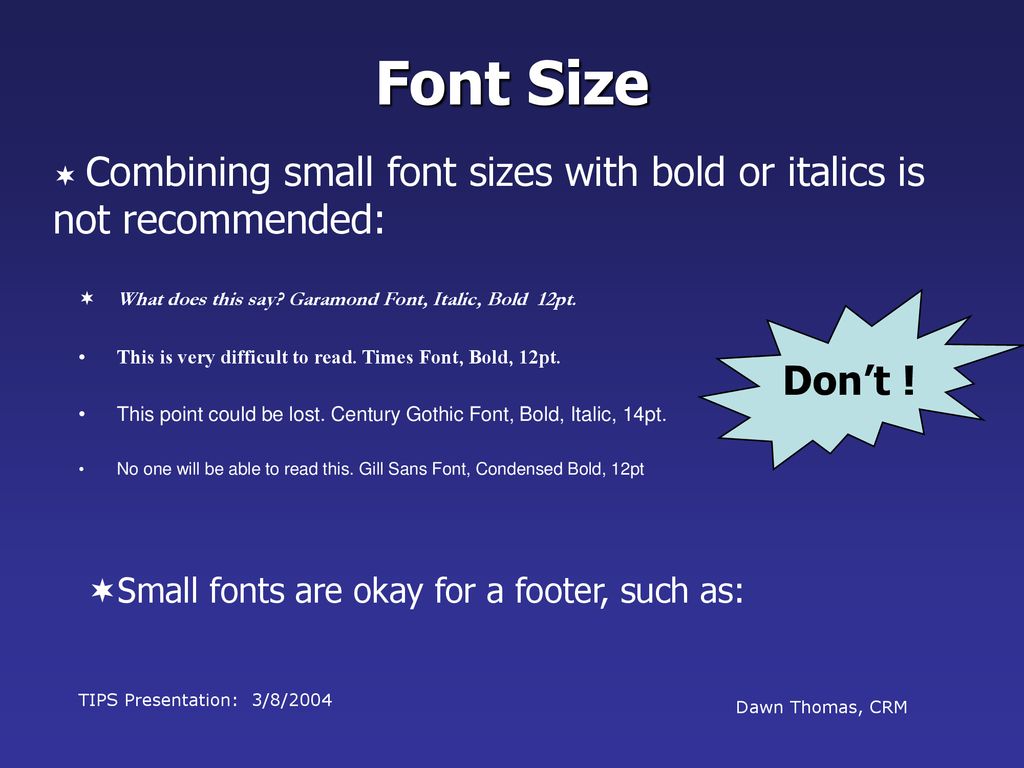 What is the Smallest Font Size you can Read?