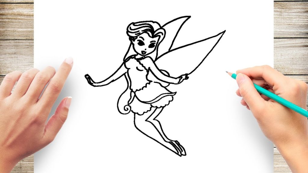 how to draw a fairy