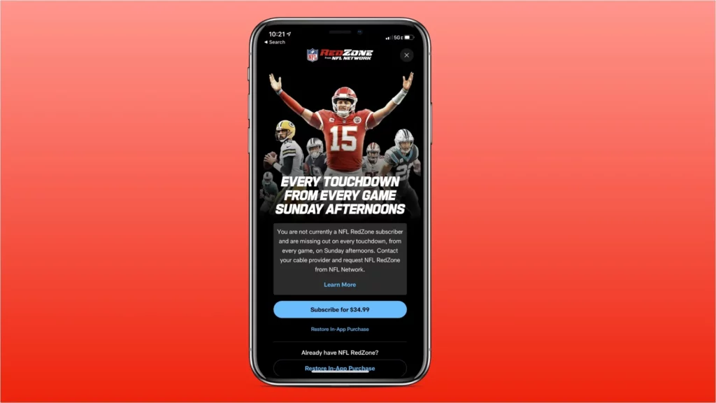 NFL mobile app