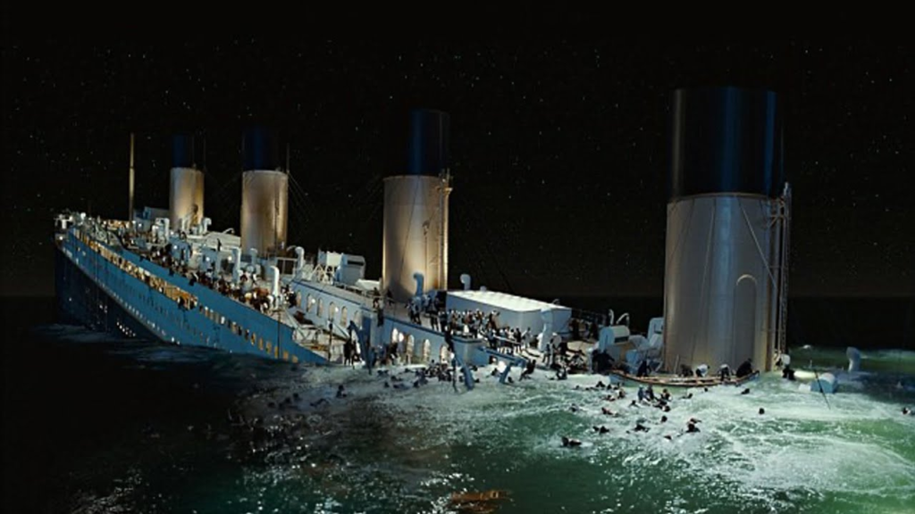 how long did it take for the titanic to sink