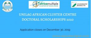 UNILAG African Cluster Centre Scholarship