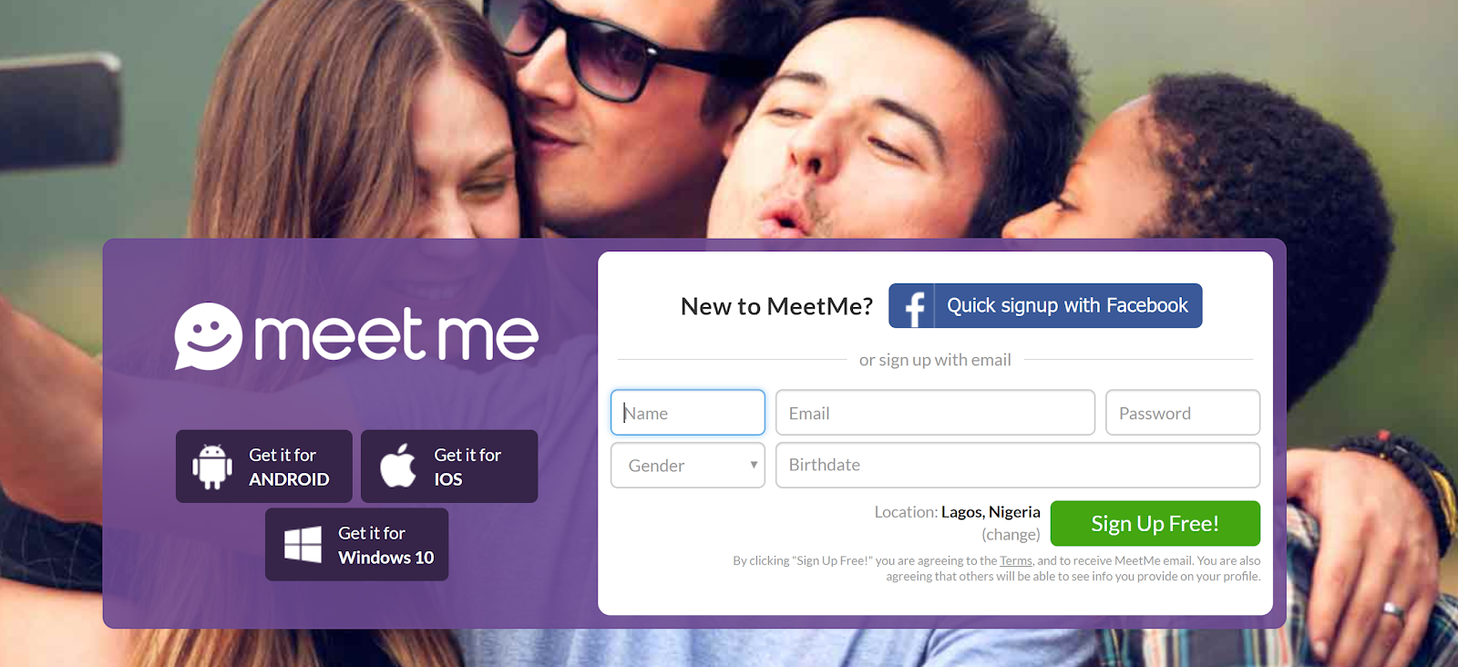 How do i change my location on meetme?