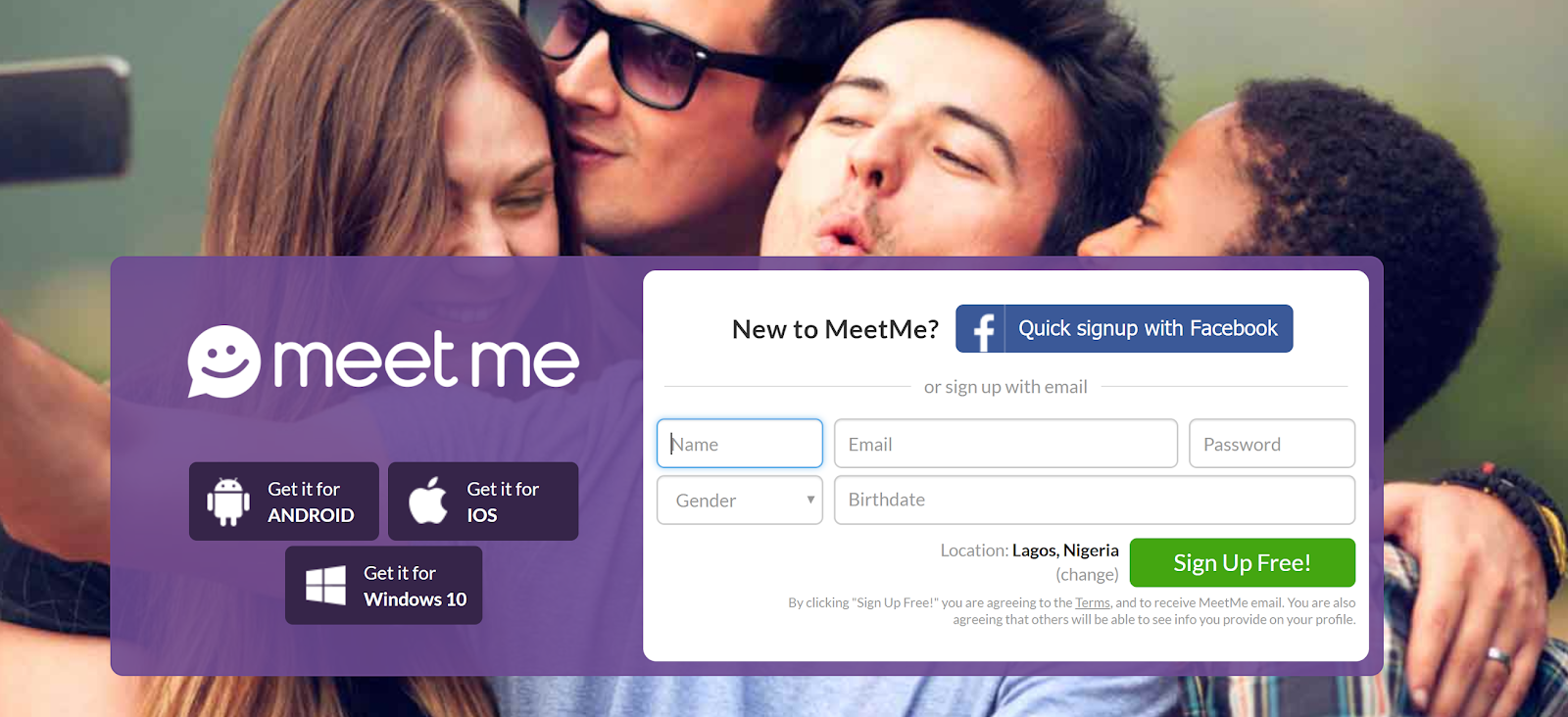 Com www login facebook meetme with