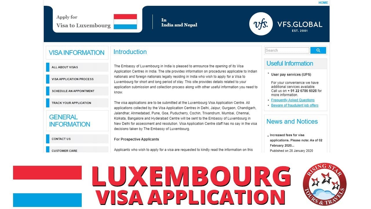 卢森堡签证申请表申请指南和要求