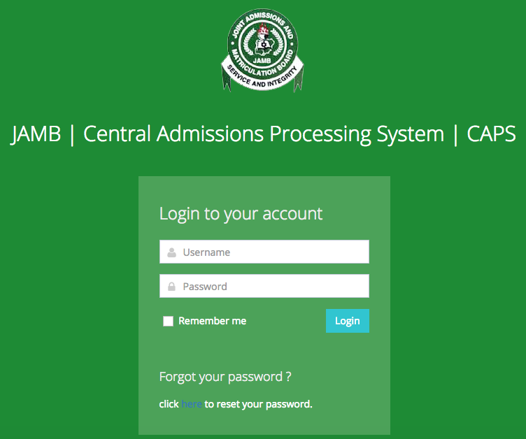 How to Create a Profile on JAMB CAPS 2021