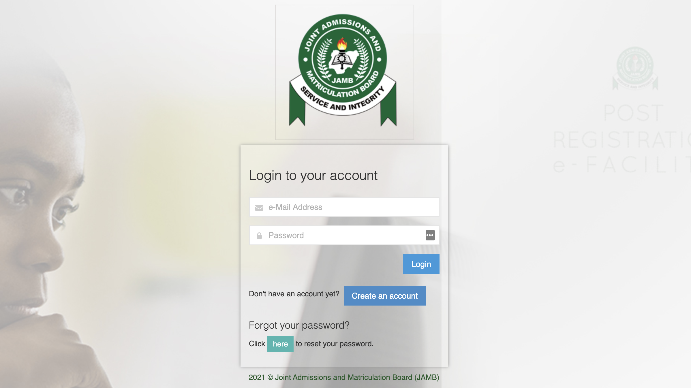 How to Create a Profile on JAMB CAPS & Login