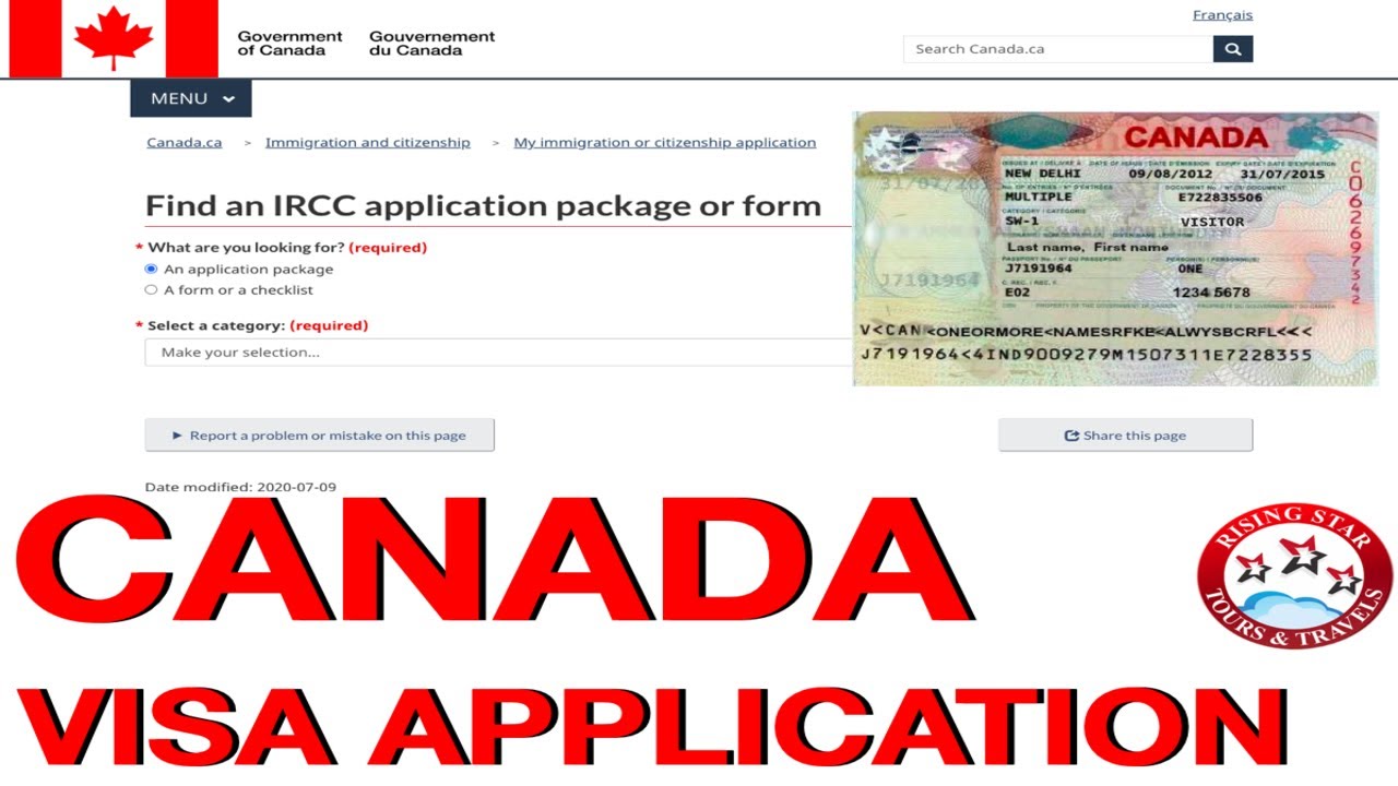 Canada visa application