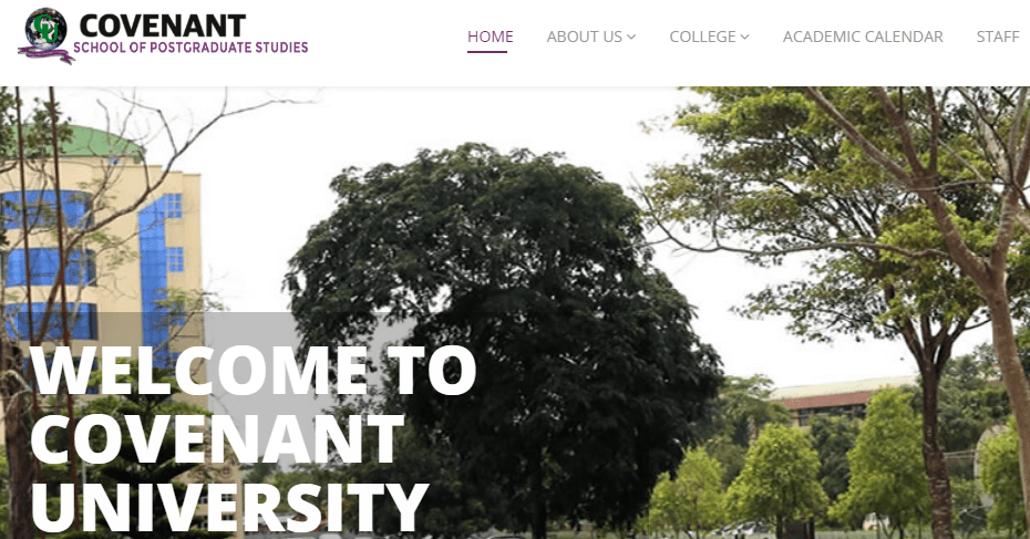 Covenant University Postgraduate Admission List 2020