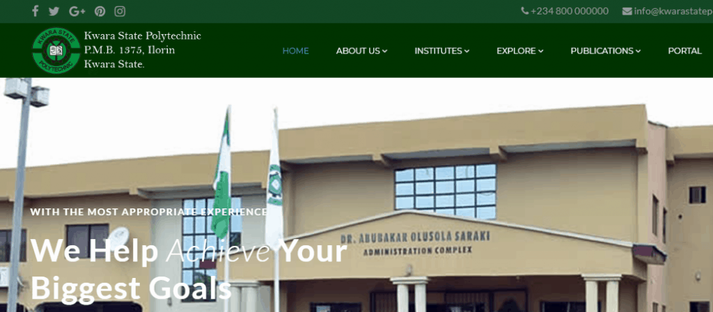 KWARAPOLY Admission Portal 2021