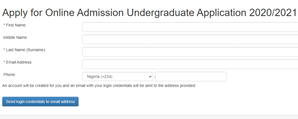 Igbinedion University Admission Form