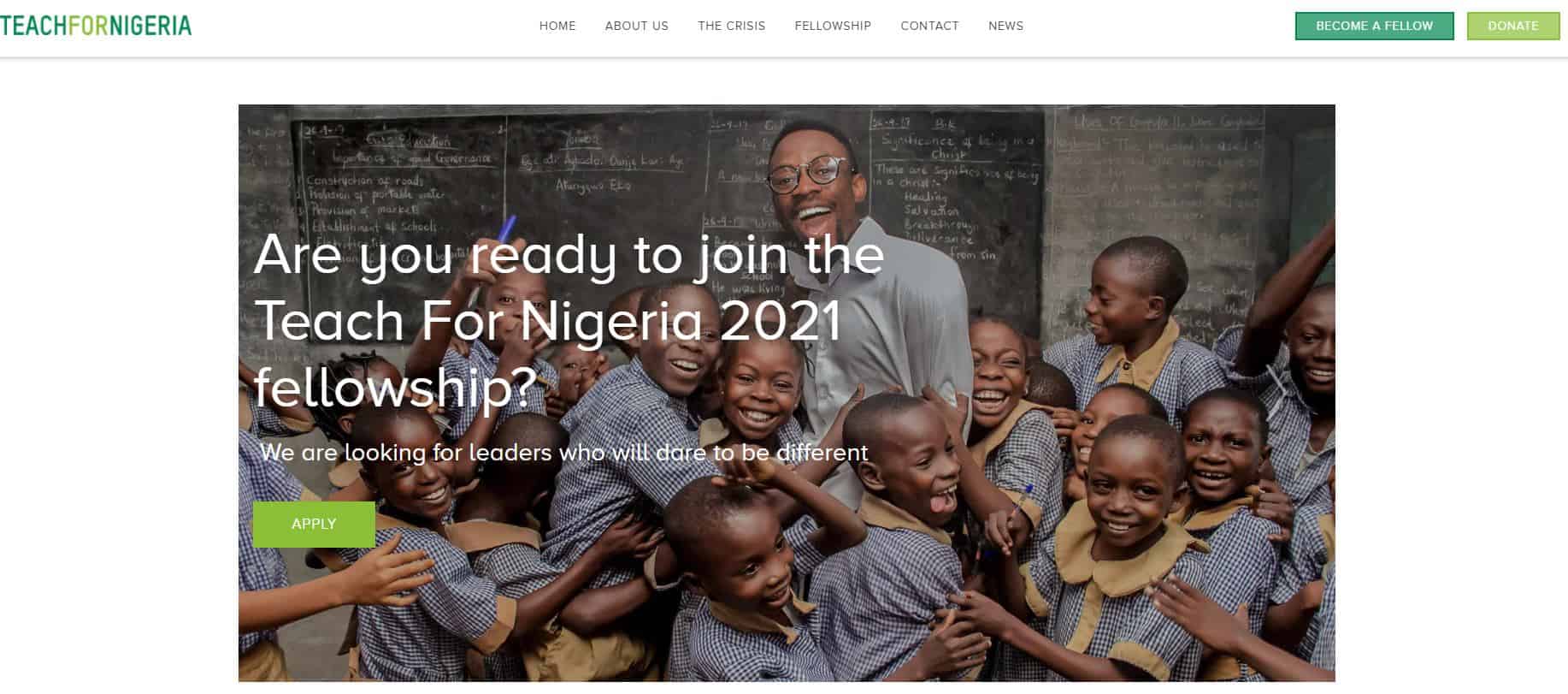 www.teachfornigeria.org Recruitment 2021 Application Portal Updates