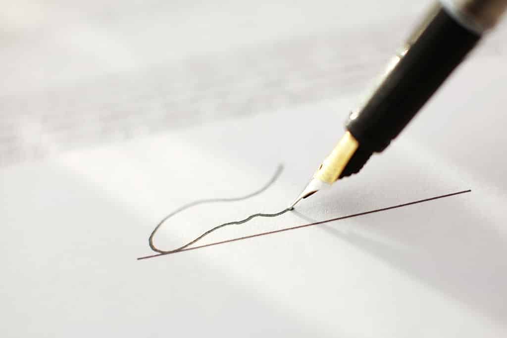 Signature on a Resignation Letter