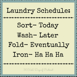 laundry timetable