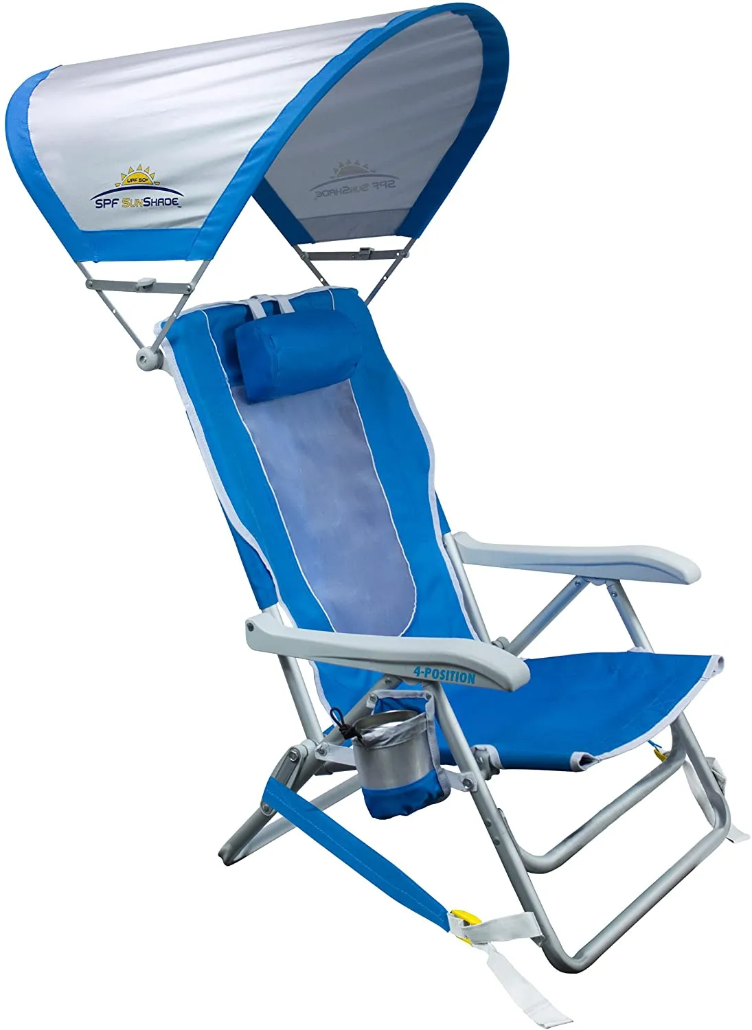 GCI Outdoor Reclining Beach Chair with Sunshade