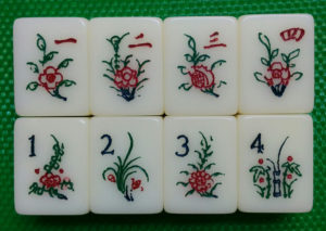 Mahjong Blumenarrangement Kunstdruck