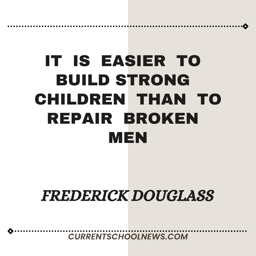 弗雷德里克 道格拉斯 Frederick Douglass 名言可帮助您停止无知 当前的学校新闻