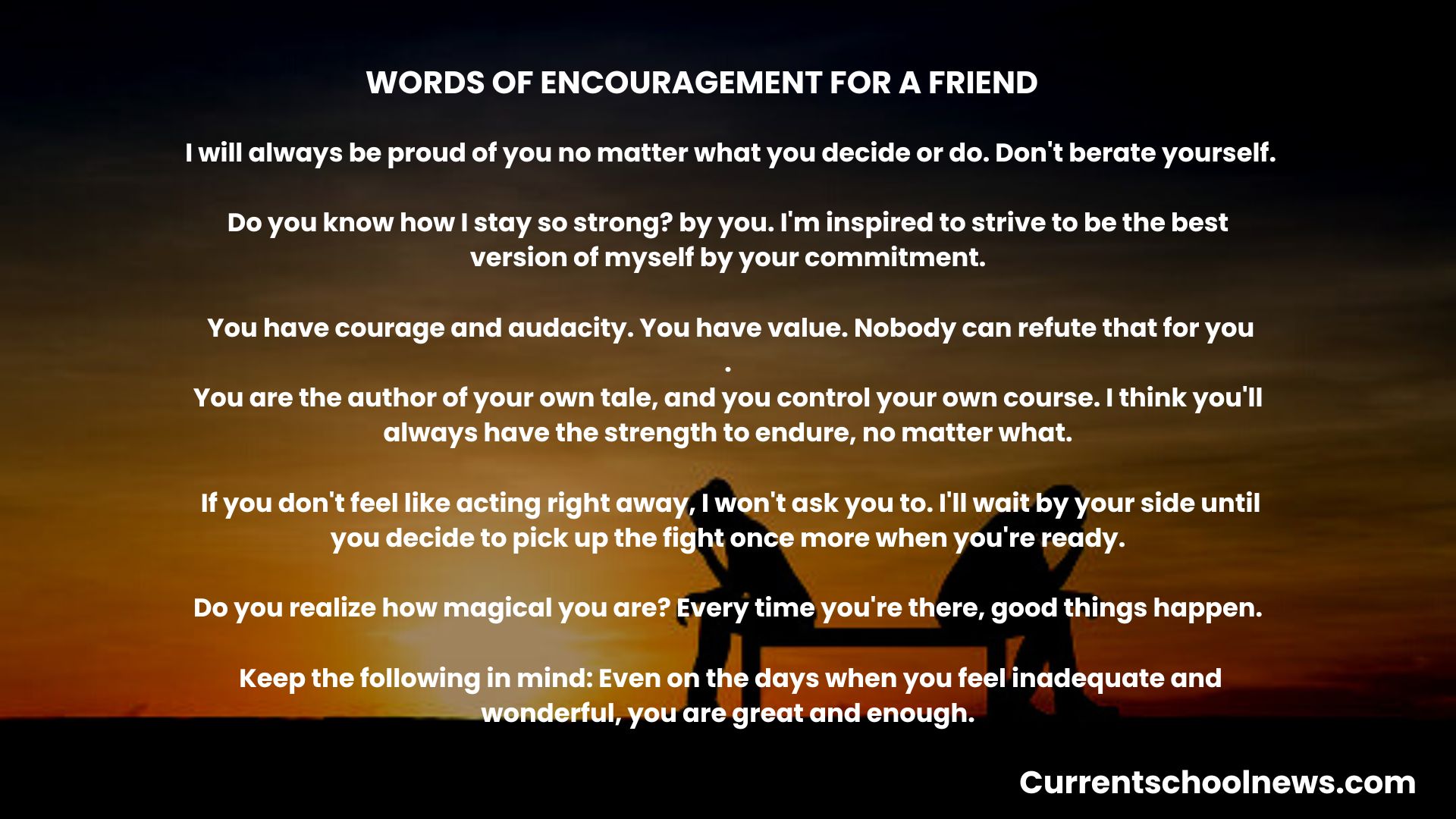 Words of encouragement 