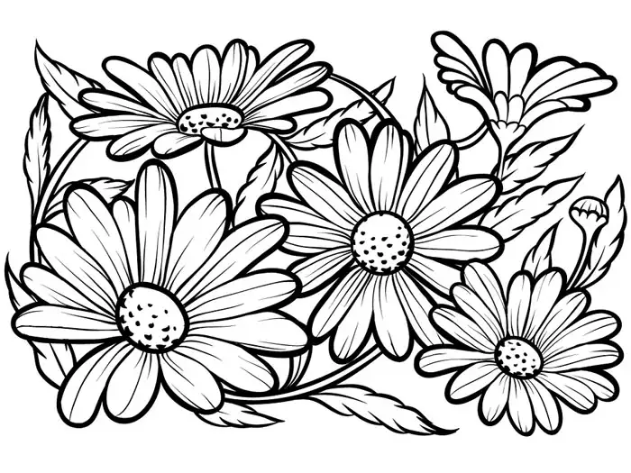 printable flower coloring pages