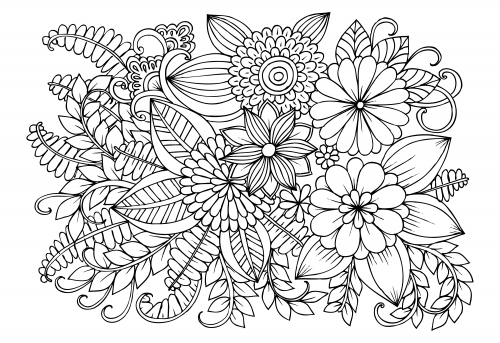 coloring flowers