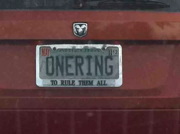 7. The best and most clever and funny license plate Ever.