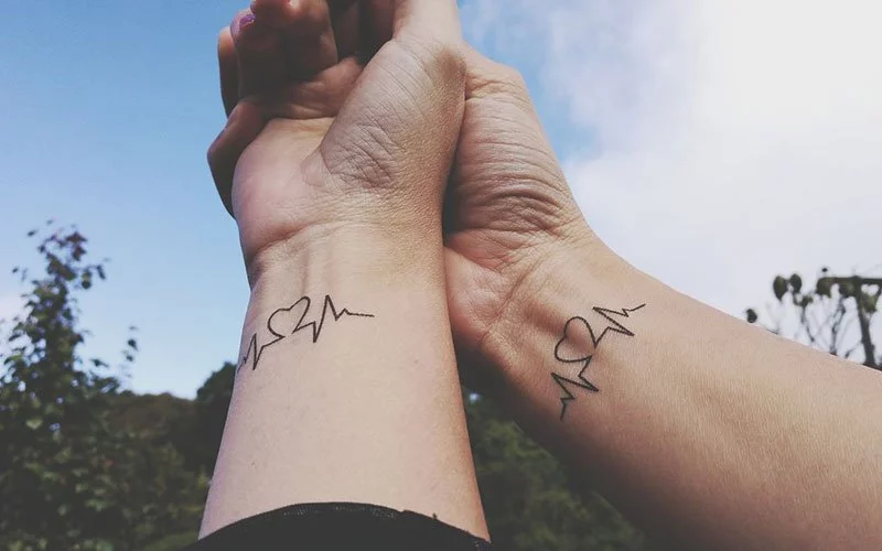 16. Cute Matching Tattoos
