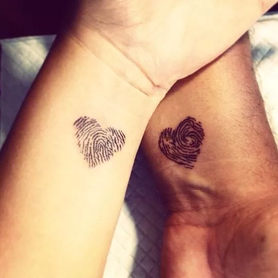 19. Matching Meaningful Couple Tattoos